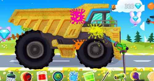 Switch《有趣的洗车：儿童和幼儿的卡车和汽车游戏车库.Funny Car Wash – Trucks & Cars Carwash RPG Game Garage for Kids & Toddlers》中文版下载插图1
